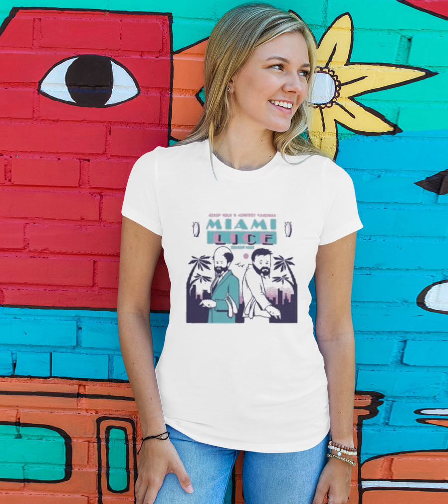 Aesop Rock Homeboy Sandman Miami Lice Retro Palm Trees 80s T-Shirt