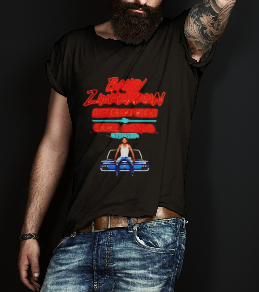 Bailey Zimmerman Different Night Same Rodeo Tour 2026 T-Shirt