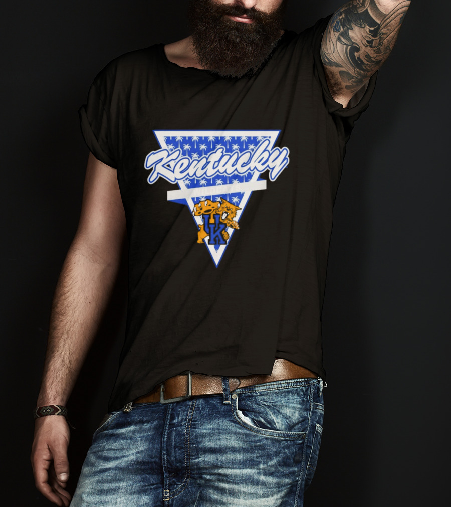 Kentucky Wildcats Palm Tree Triangle Vintage Vibe T-Shirt