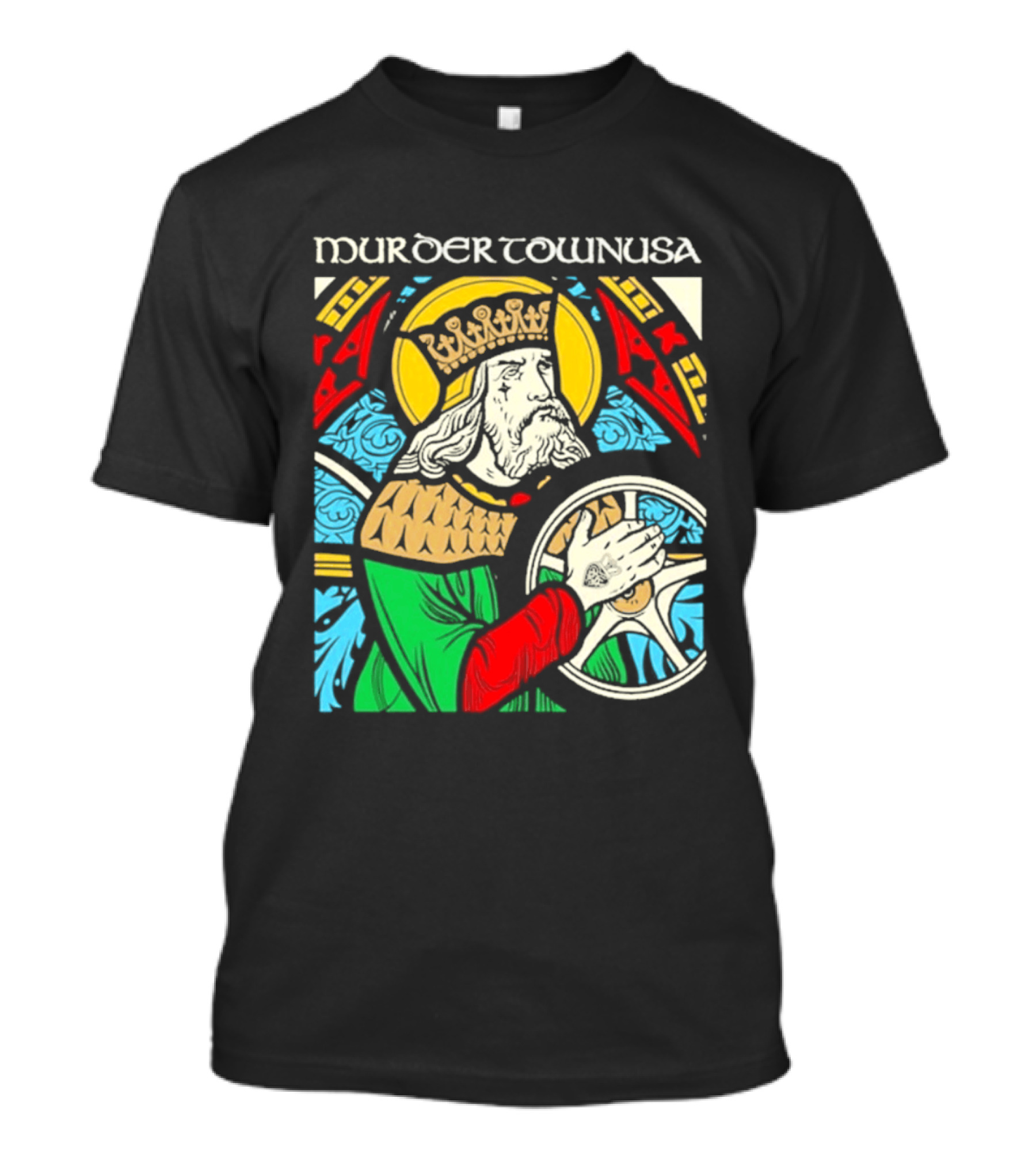 Murder Town Usa Biker Boru King Icon Medieval T-Shirt