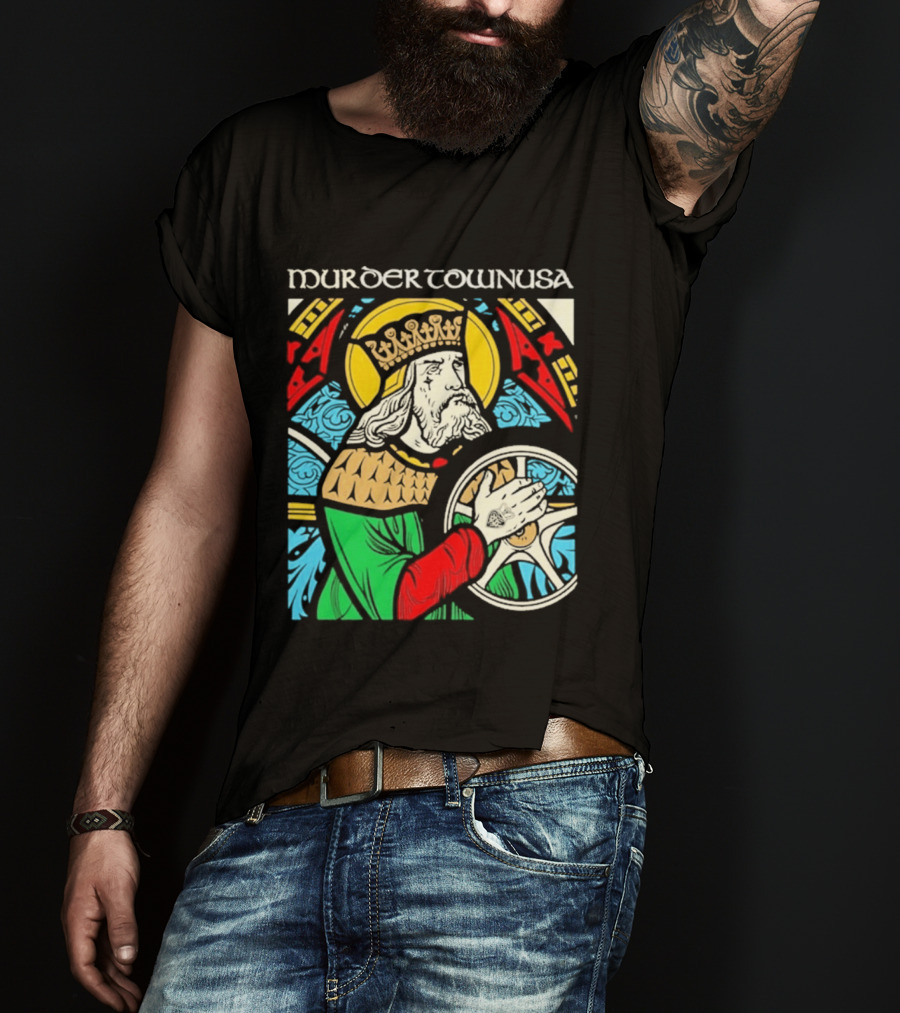 Murder Town Usa Biker Boru King Icon Medieval T-Shirt