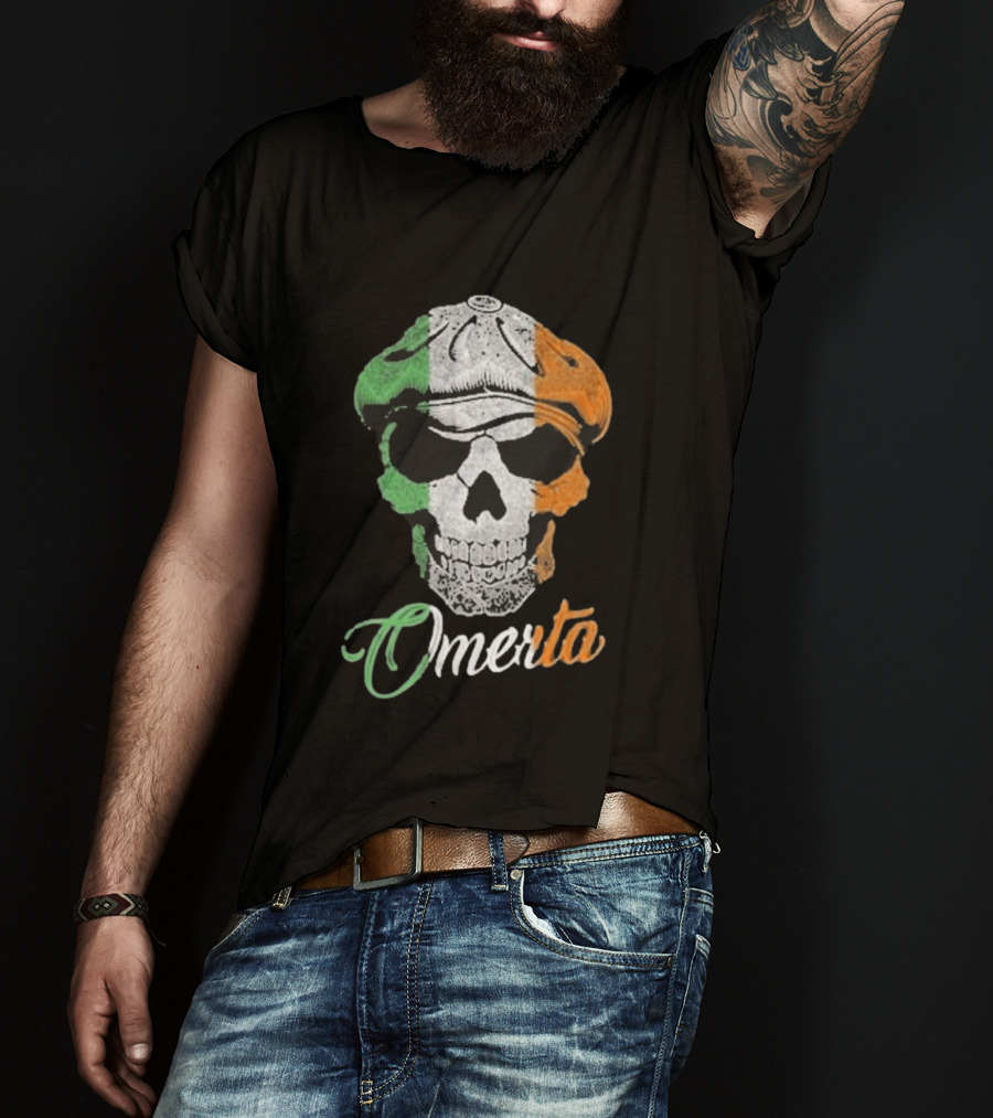 Omerta Irish Skull Tricolor Beret T-Shirt