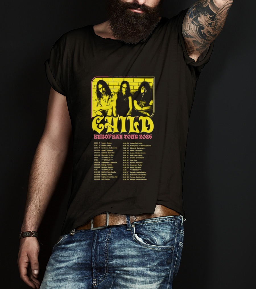 Child Europe Tour 2026 Concert Dates And Locations T-Shirt