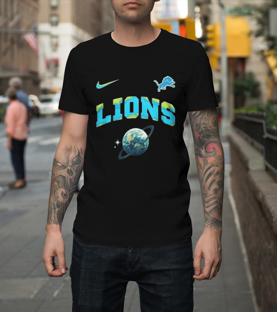 Detroit Lions Earth Day 2026 Nike Planetary T-Shirt