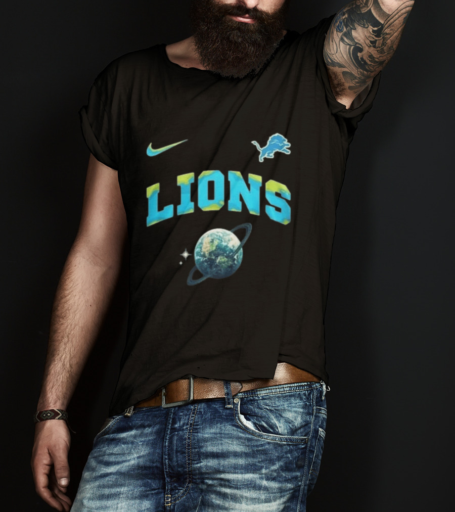Detroit Lions Earth Day 2026 Nike Planetary T-Shirt