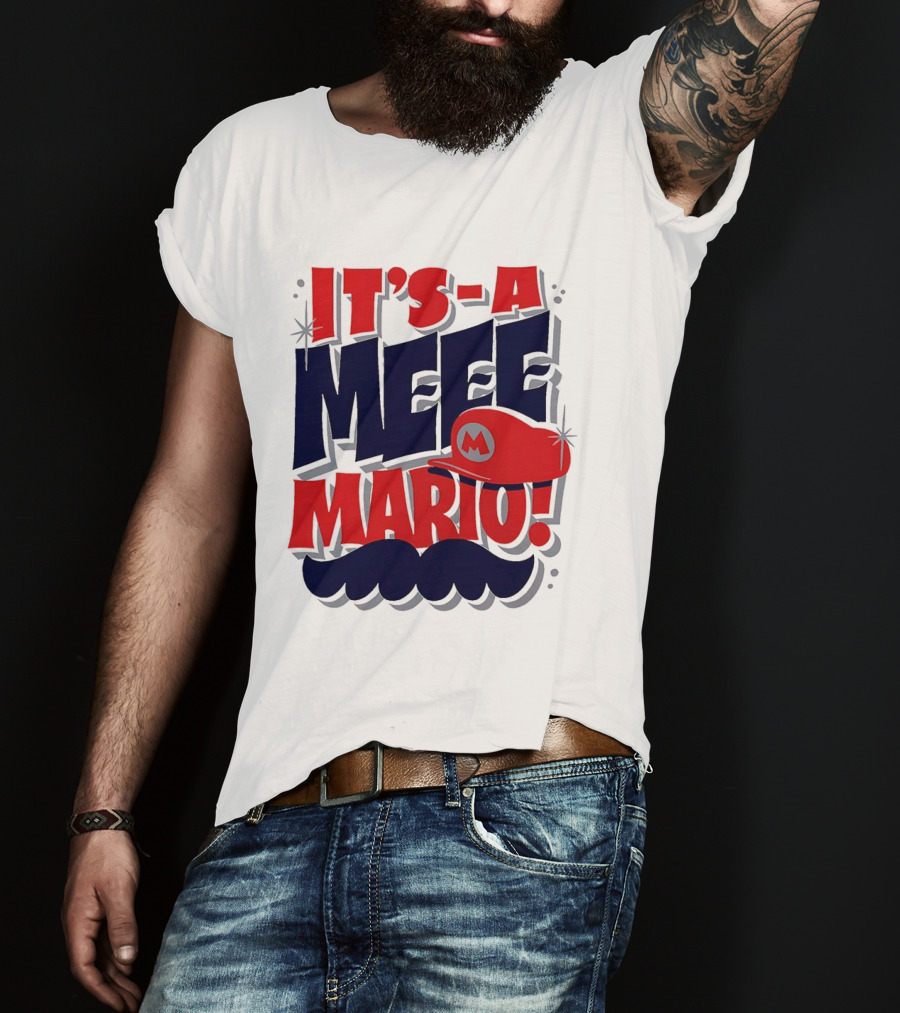It's A Meee Mario M Moustache Cap T-Shirt