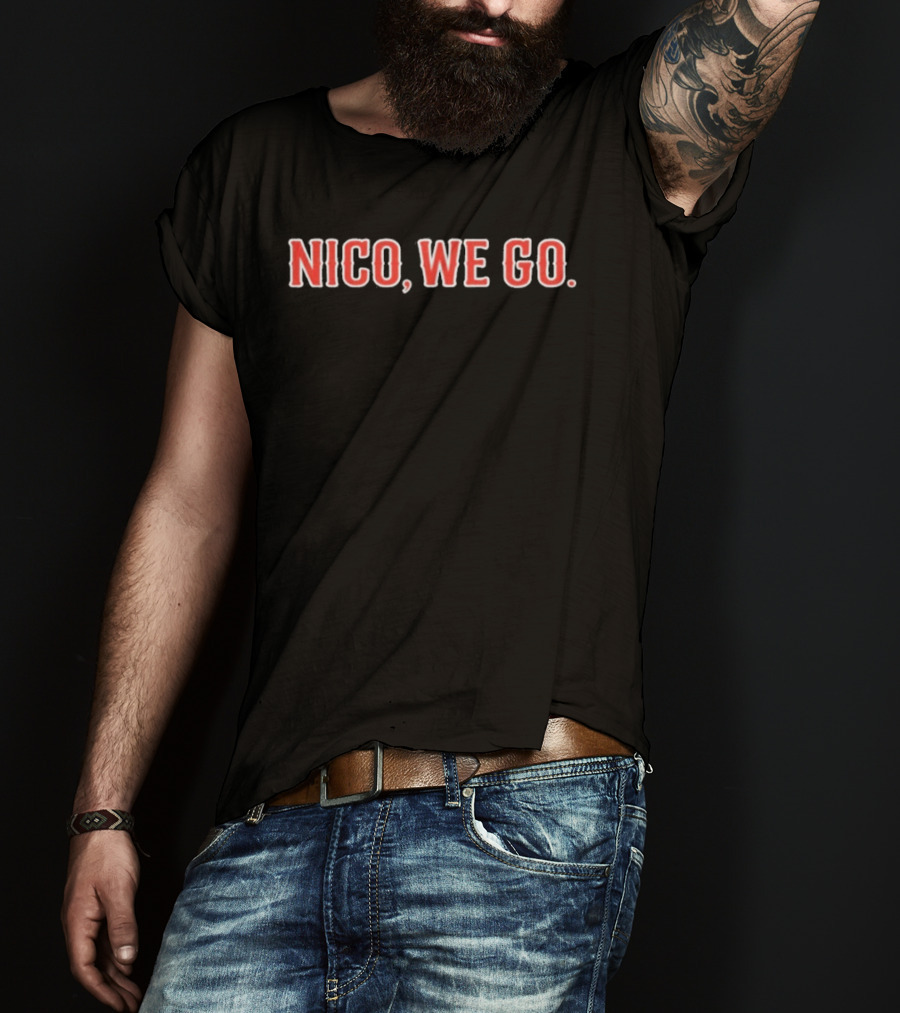 Nico We Go Bold Lettering Red T-Shirt