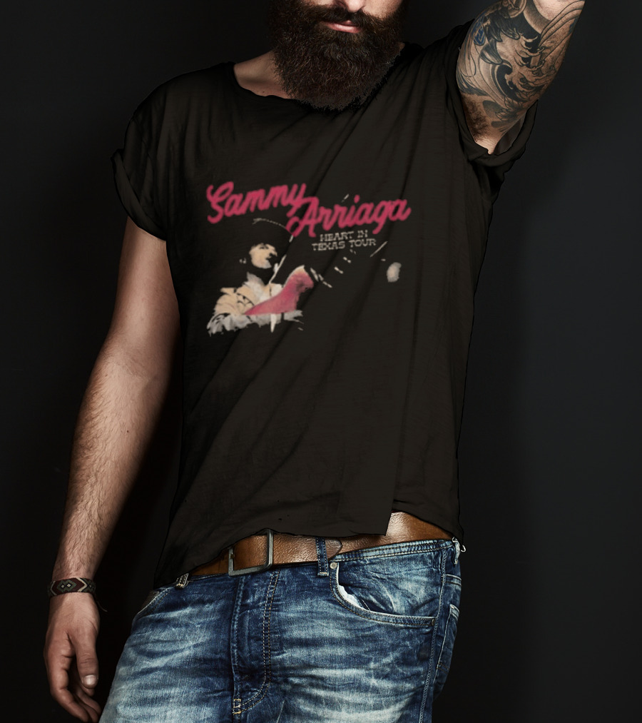 Sammy Arriaga Heart In Texas Tour Cowboy Boot Desert Scene T-Shirt