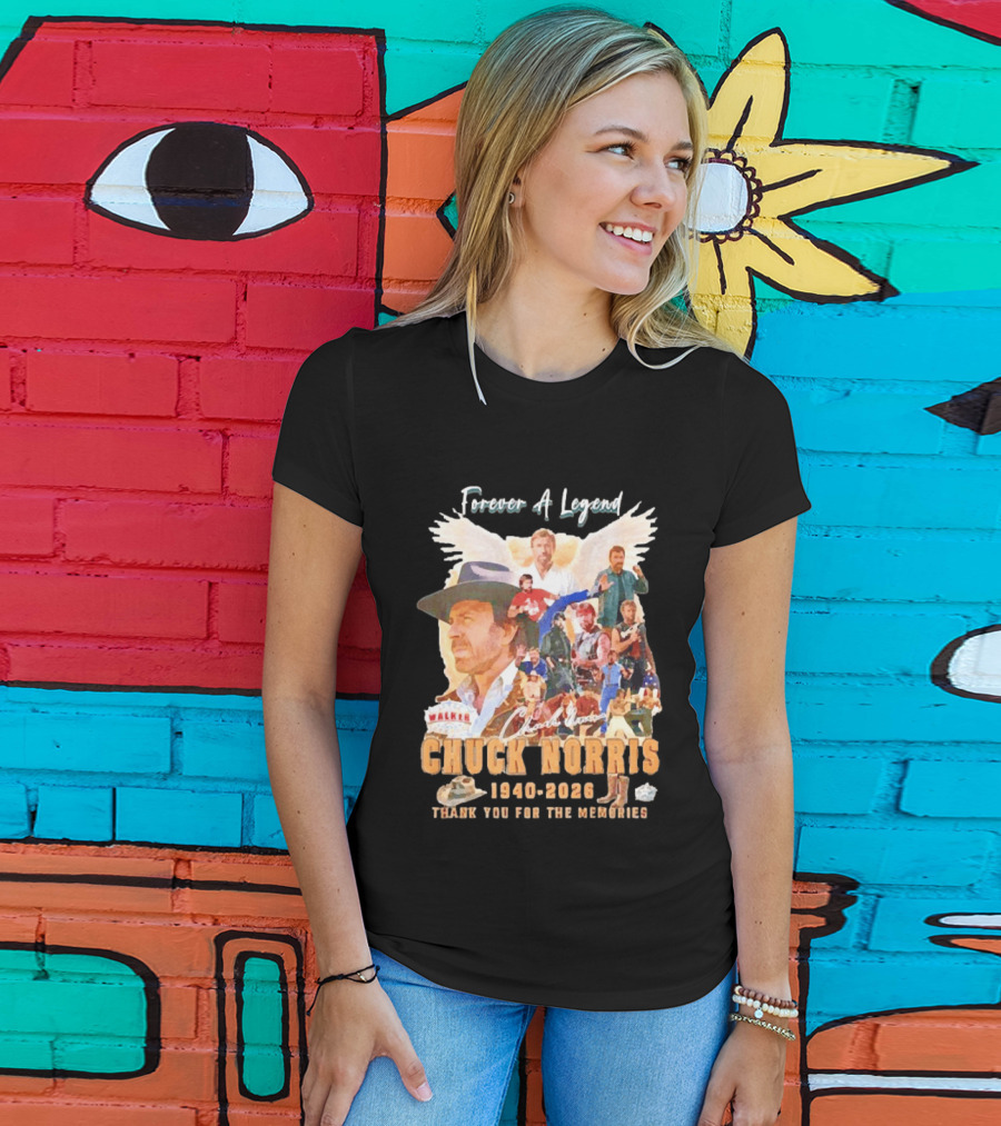 Forever A Legend Chuck Norris Thank You For The Memories 1940 2026 T-Shirt