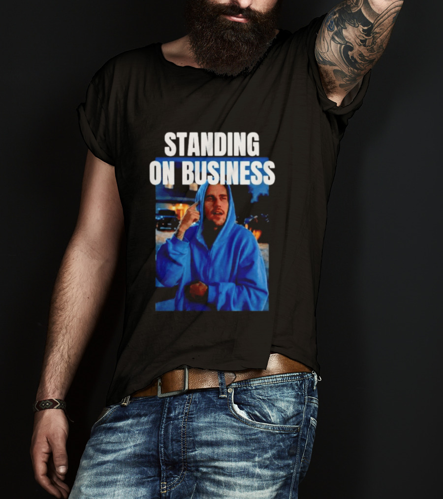 Standing On Business Blue Image T-Shirt