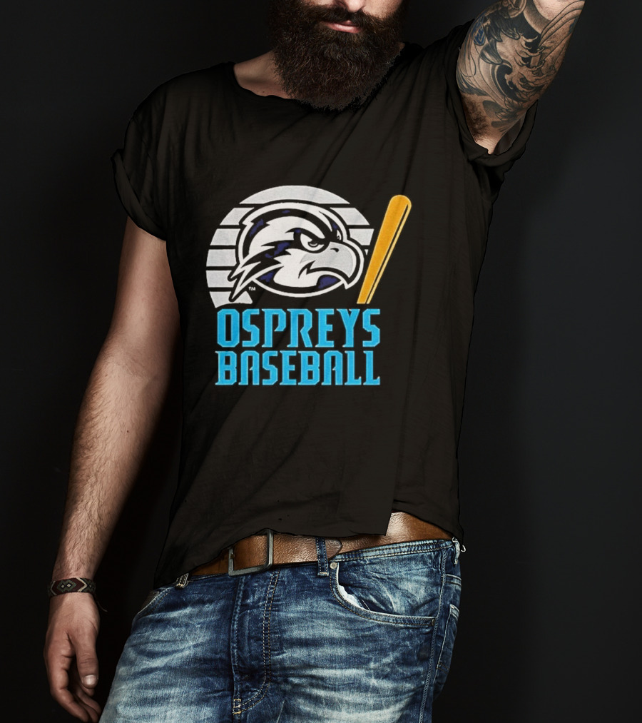 North Florida Ospreys Baseball Team Logo With Bat T-Shirt