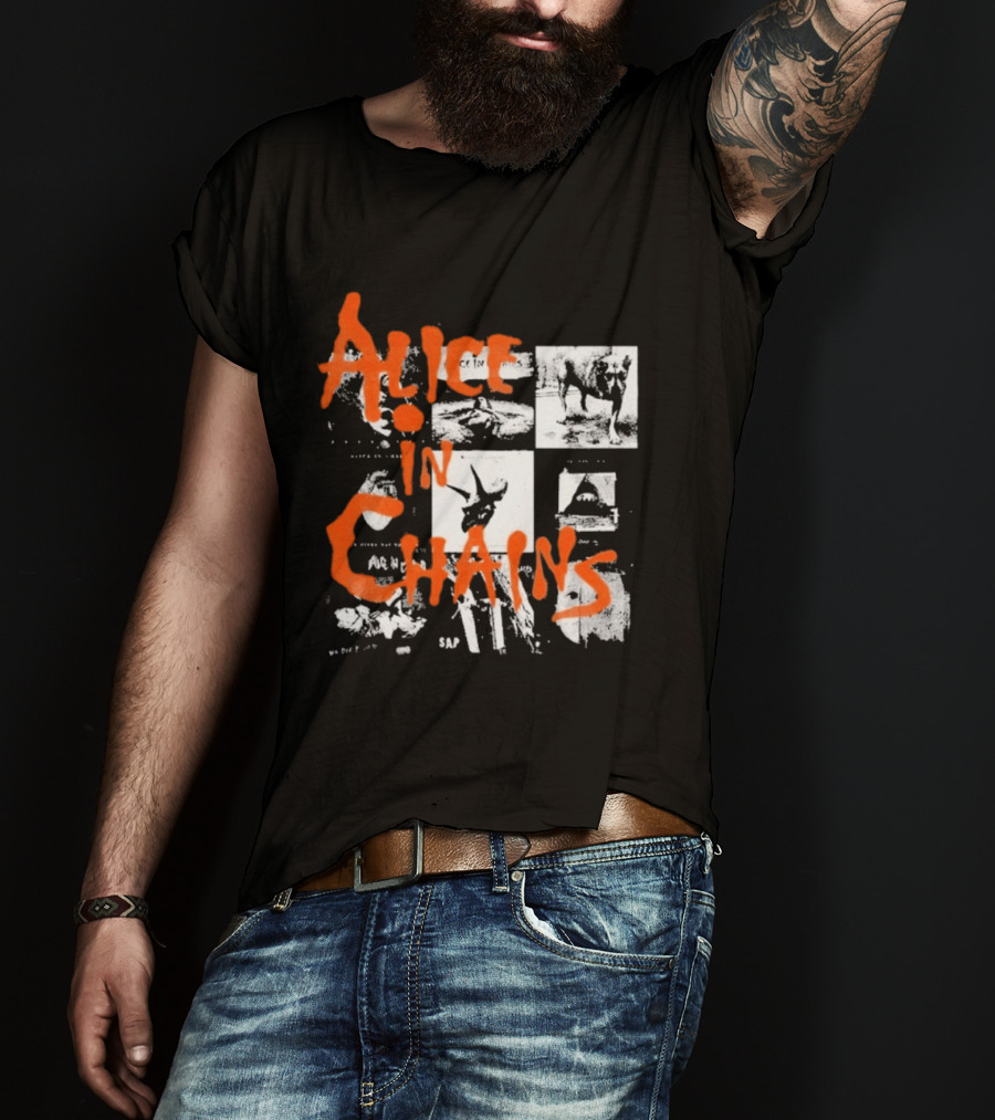 Alice In Chains Grunge Band Album Artwork Compilation T-Shirt