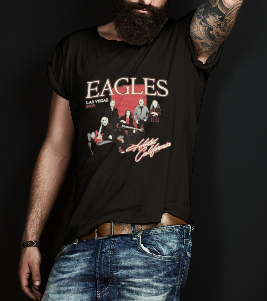 Eagles Hotel California Las Vegas 2019 Band Image T-Shirt