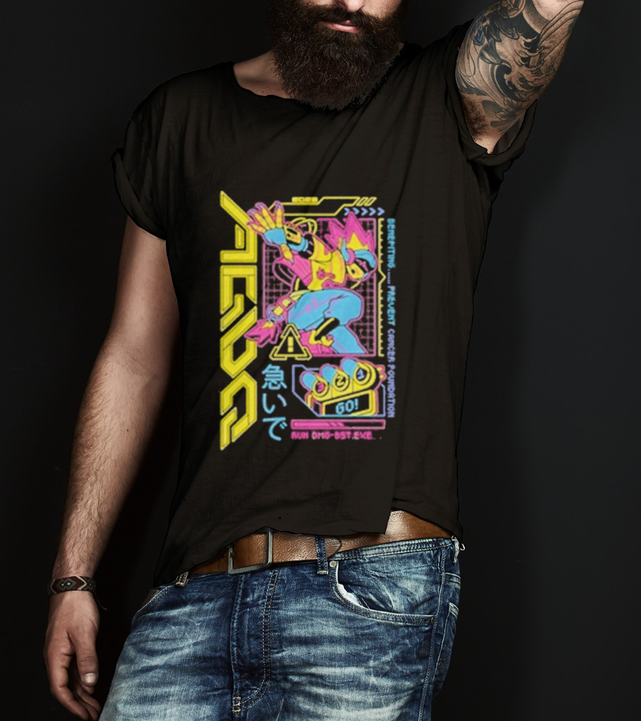 The Yetee AGDQ 26 Neon Anime Mech Retro Japanese T-Shirt