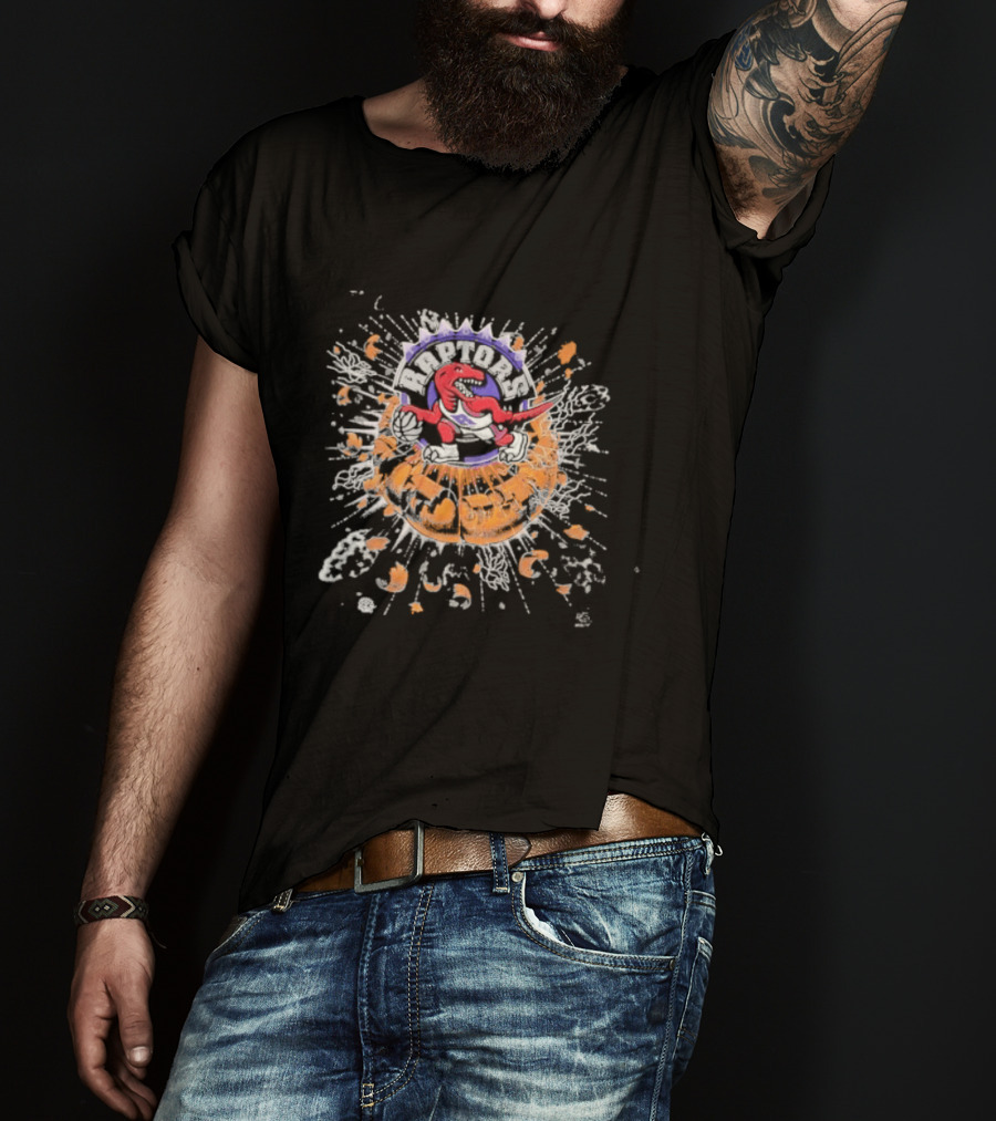 Toronto Raptors Splatter Exploding Basketball T-Shirt