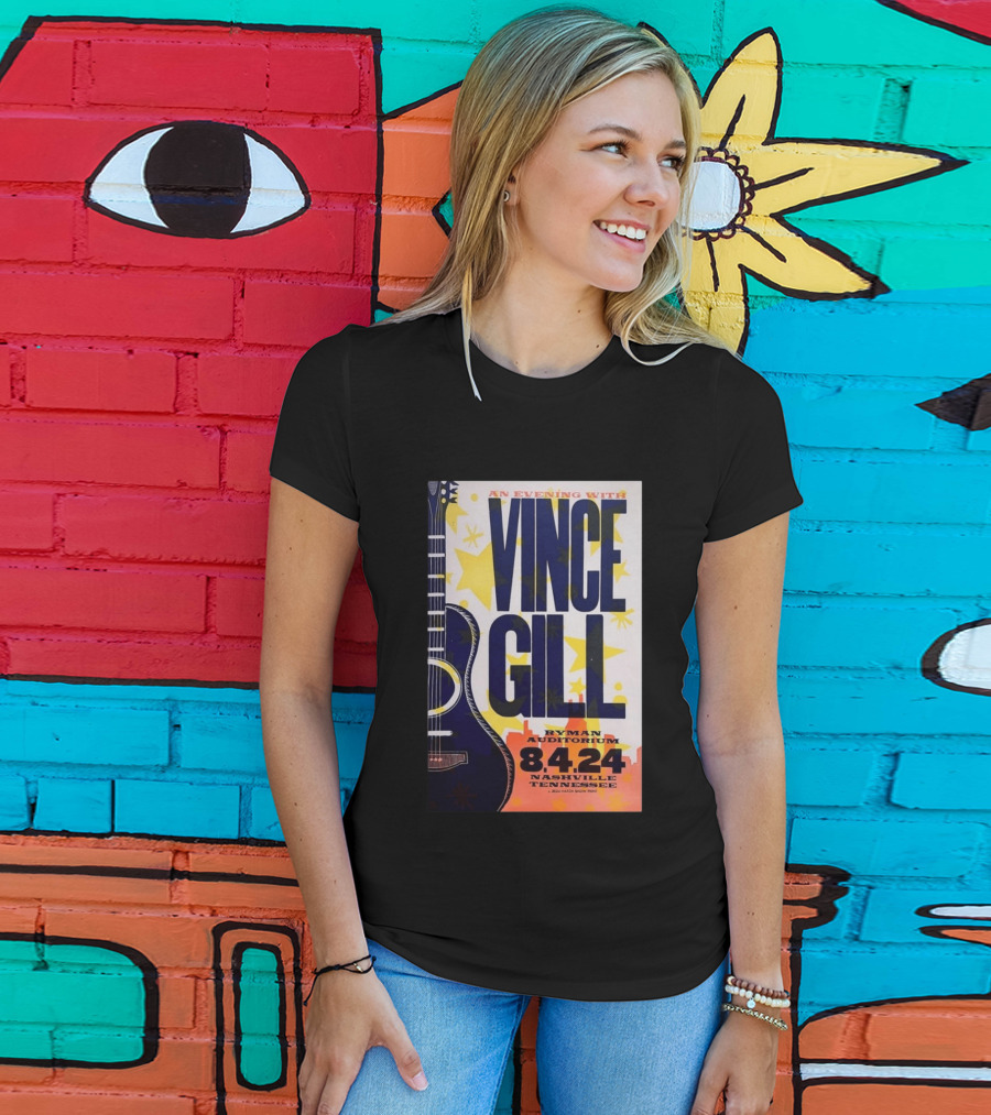 An Evening With Vince Gill Ryman Auditorium 8.4.24 Nashville Tennessee T-Shirt
