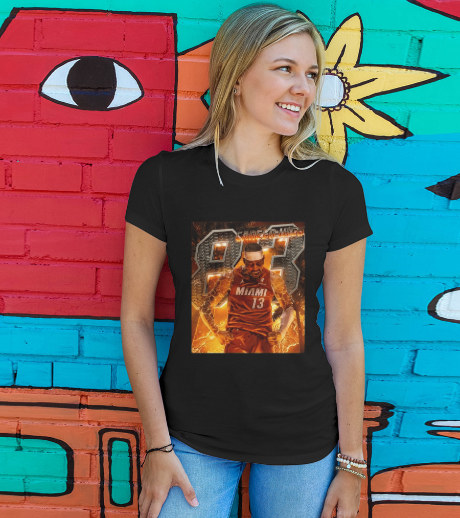 Carrer High 83 Miami Heat Bam Adebayo Goes Nuclear NBA Second Most Points T-Shirt