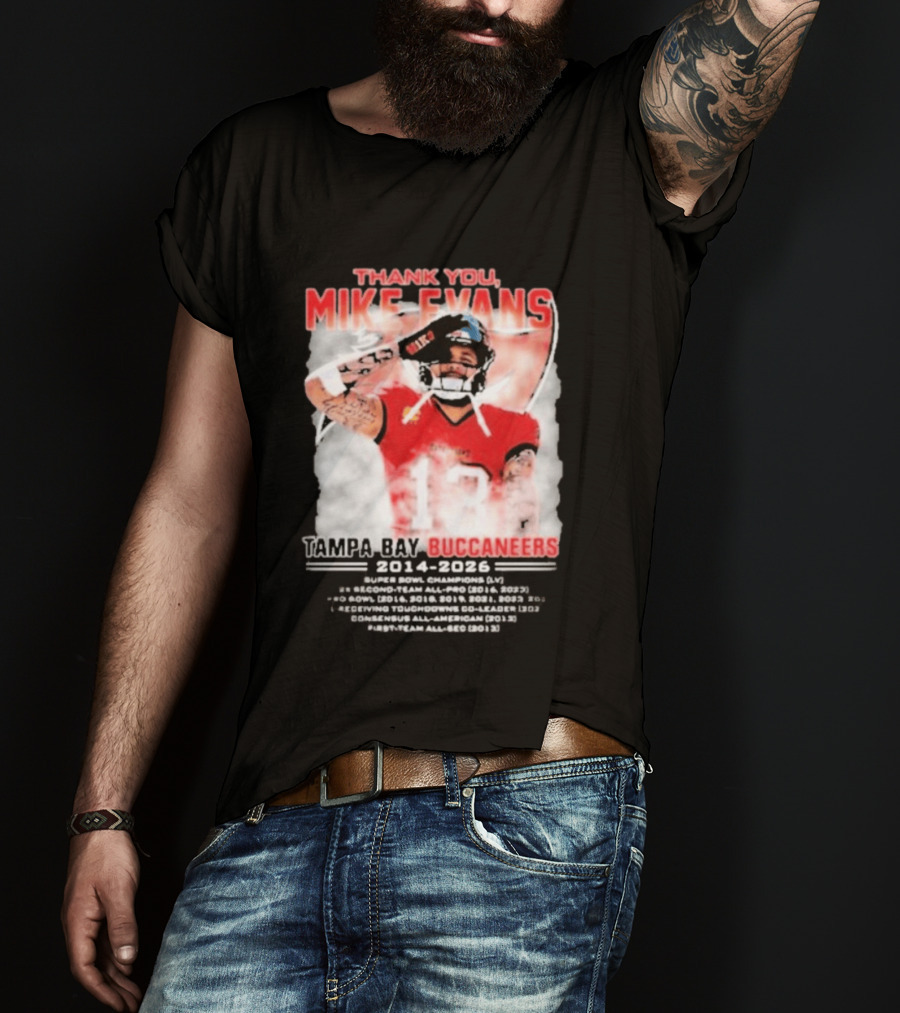Mike Evans 13 Tampa Bay Buccaneers Thank You 2014 2026 T-Shirt