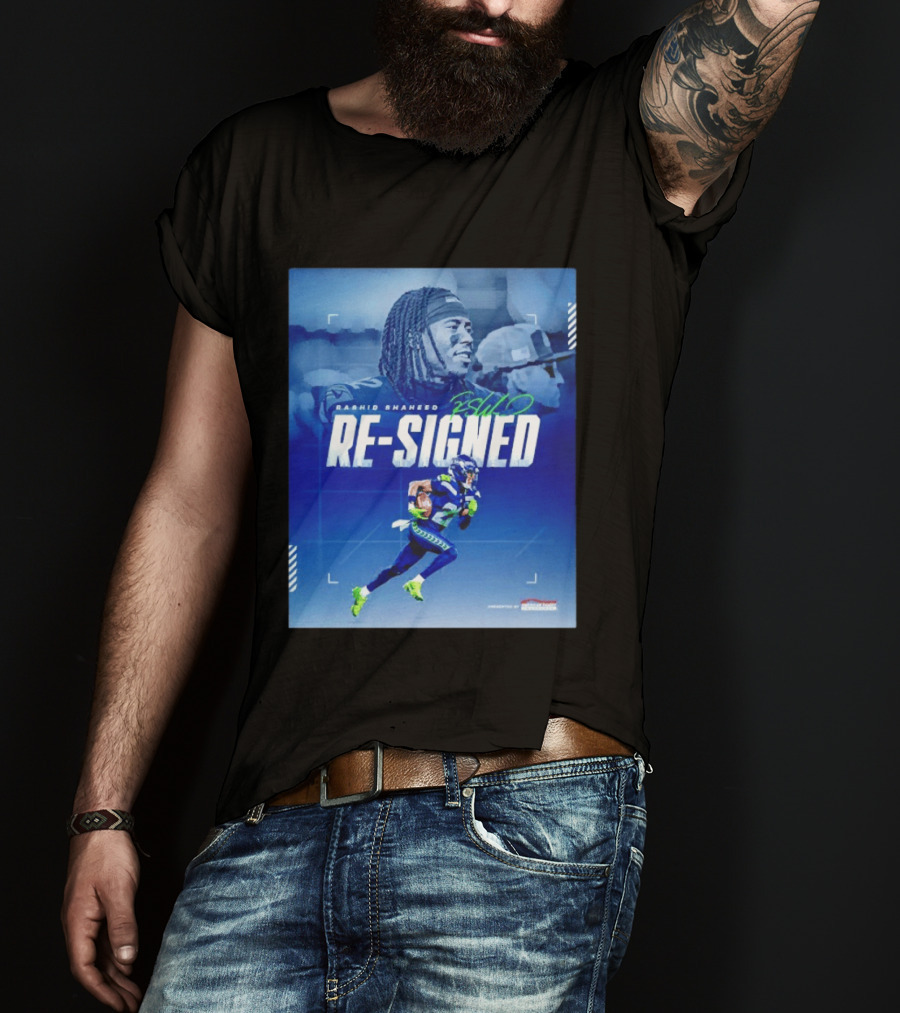 Rashid Shaheed Re Signed Seattle Seahawks NFL Swoosh T-Shirt