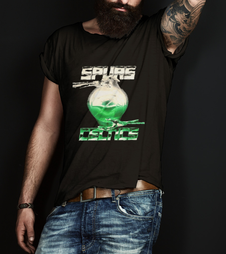 San Antonio Spurs Vs Boston Celtics NBA 2026 Glowing Basketball T-Shirt