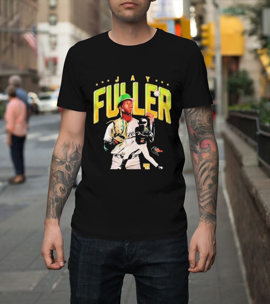 Jay Fuller UAB Baseball Player NCAA Collage with Catcher and Batter T-Shirt
