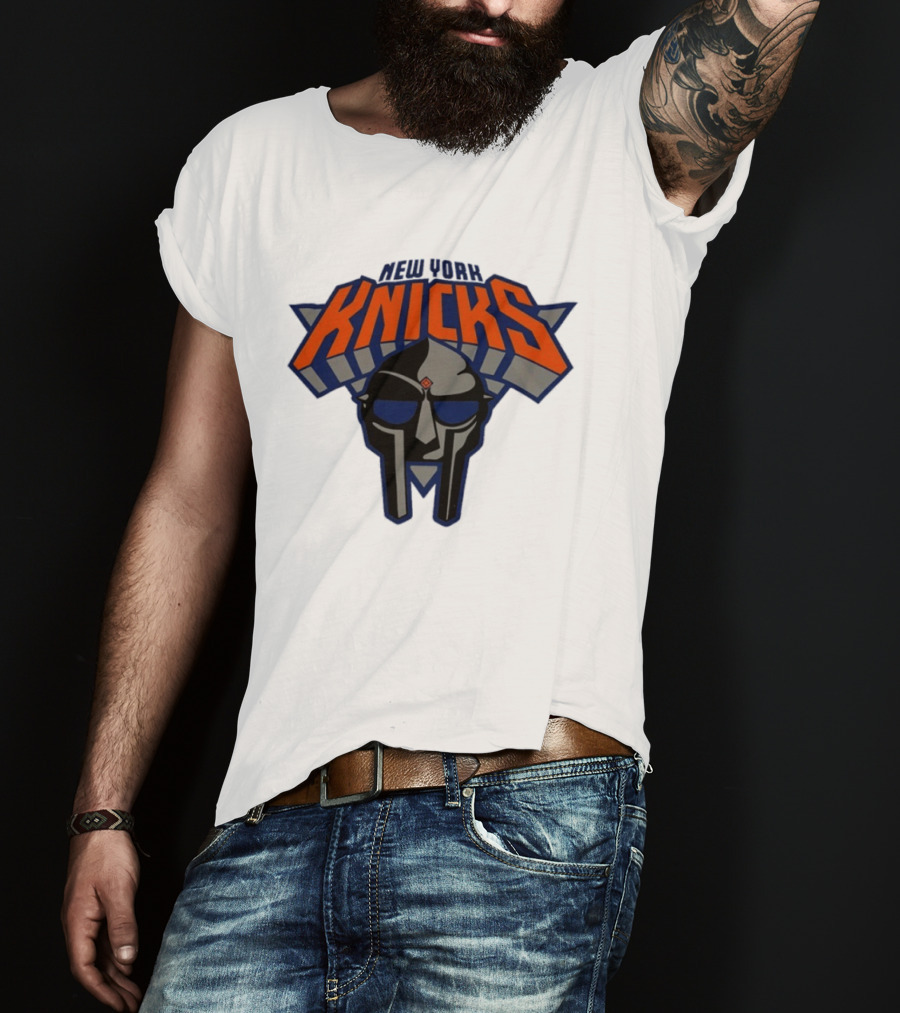New York Knicks MF Doom Mask Collaboration T-Shirt