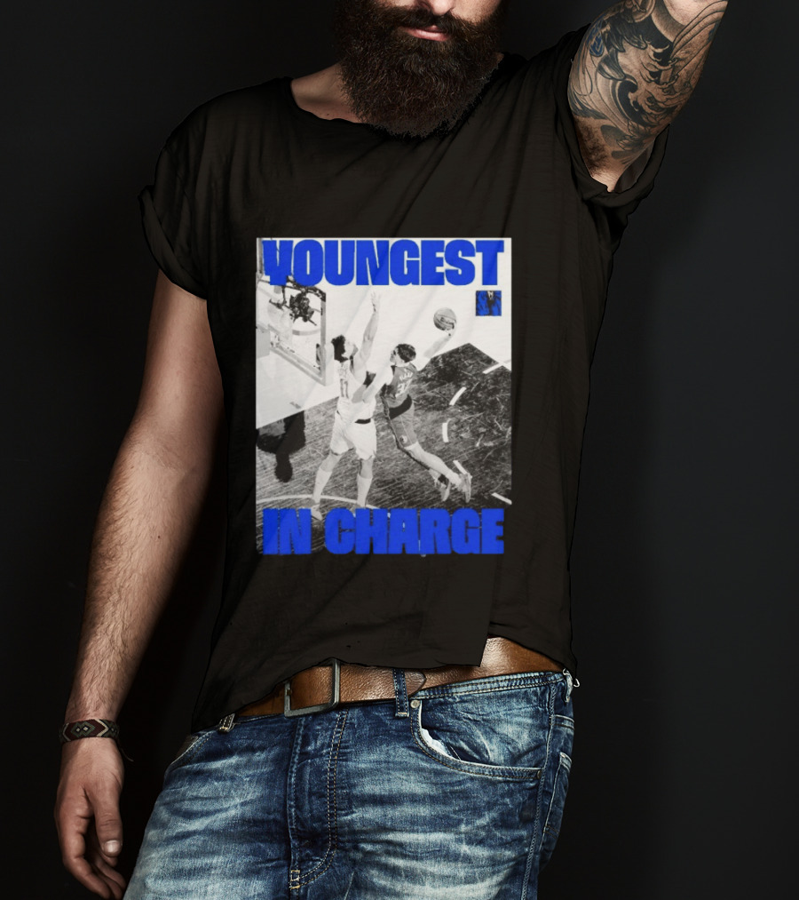 Youngest In Charge Cooper Flagg Dallas Mavericks Dunk T-Shirt