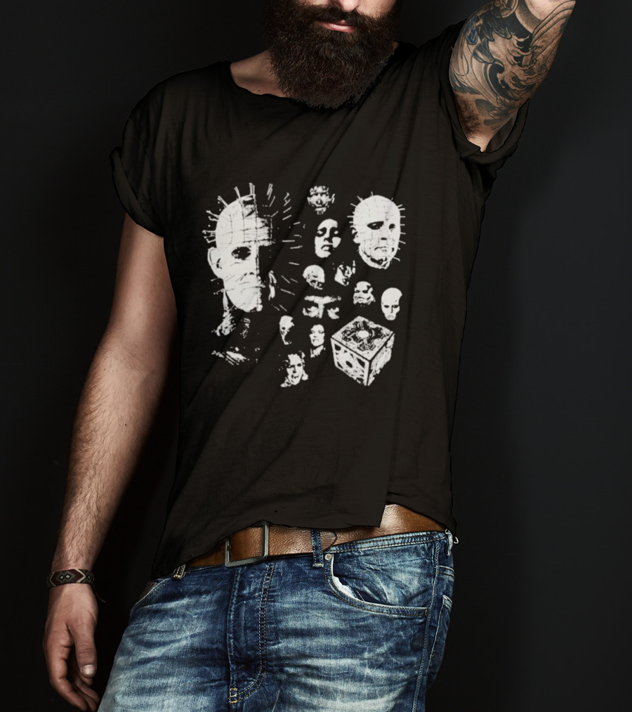 Futuremonsters Hellraiser Puzzle Box And Cenobite Faces T-Shirt