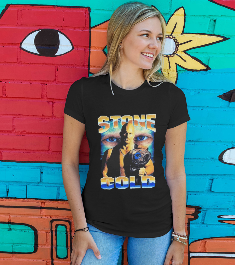 Stone Cold Steve Austin 1999 WWF Championship Belt Eyes T-Shirt