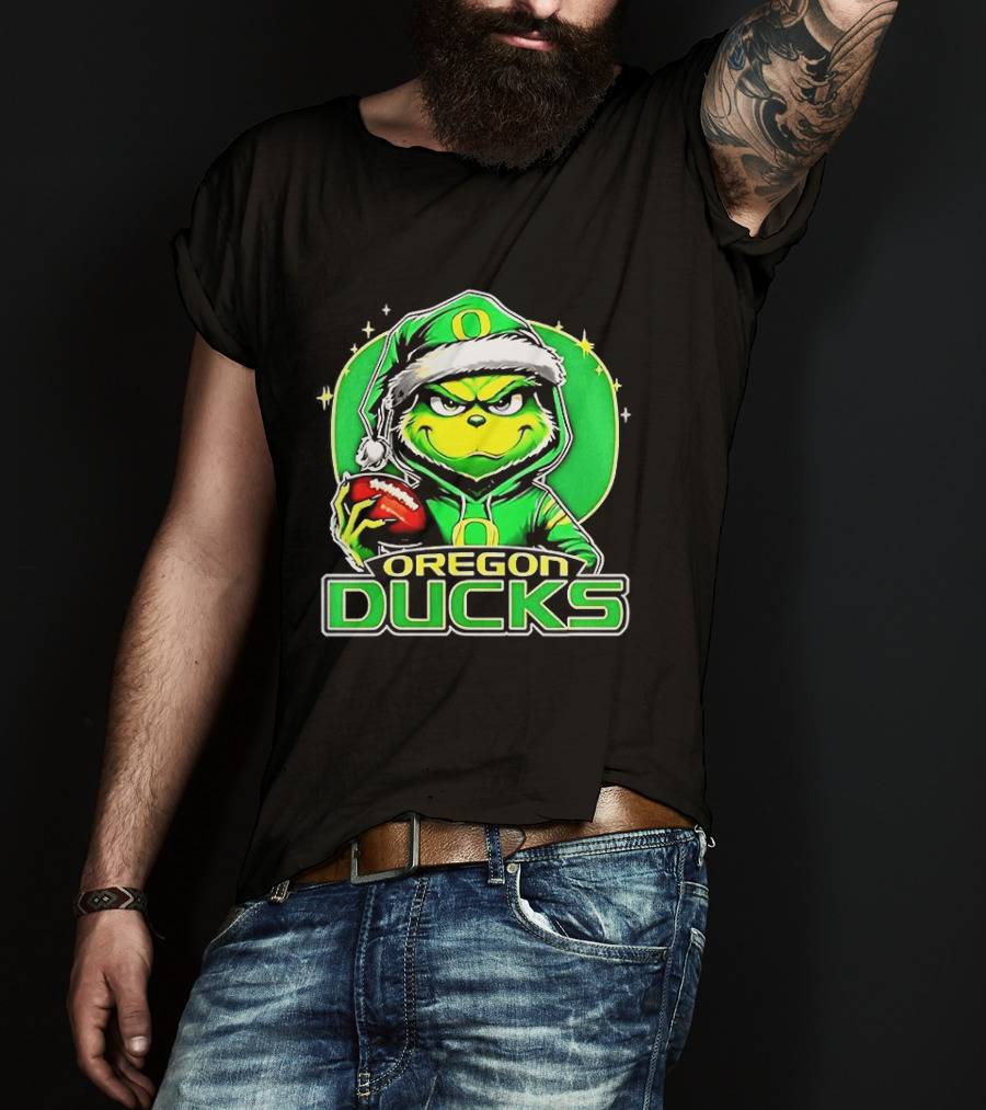 Santa Grinch Oregon Ducks Christmas 2025 T-Shirt