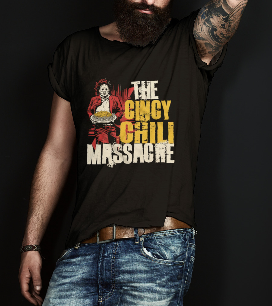 The Cincy Chili Massacre Horror Theme Cincinnati Food T-Shirt