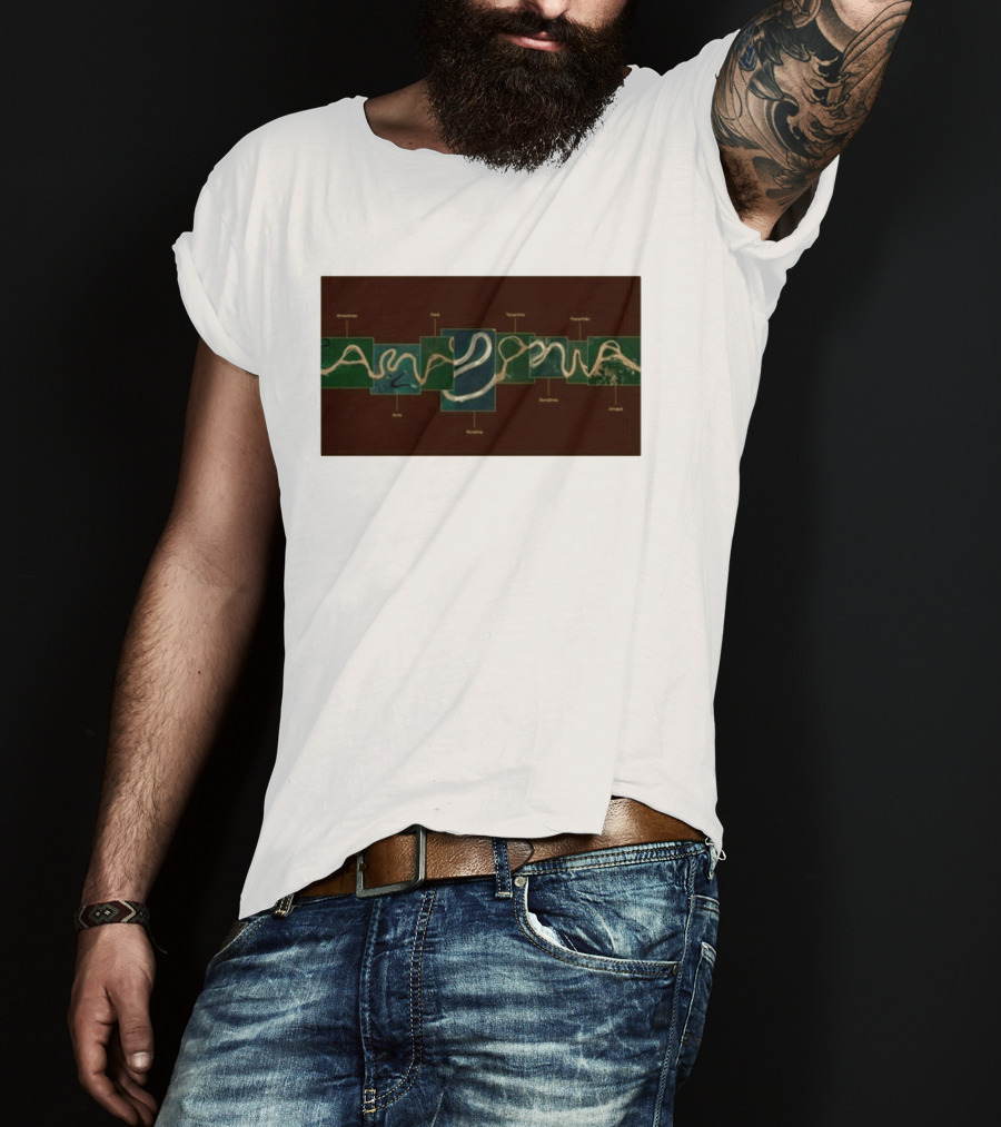Amazonia Amazon River Map 2026 Peru Anavilhanas Mapará Teotônio Rondônia Amupá Açu Amacá T-Shirt