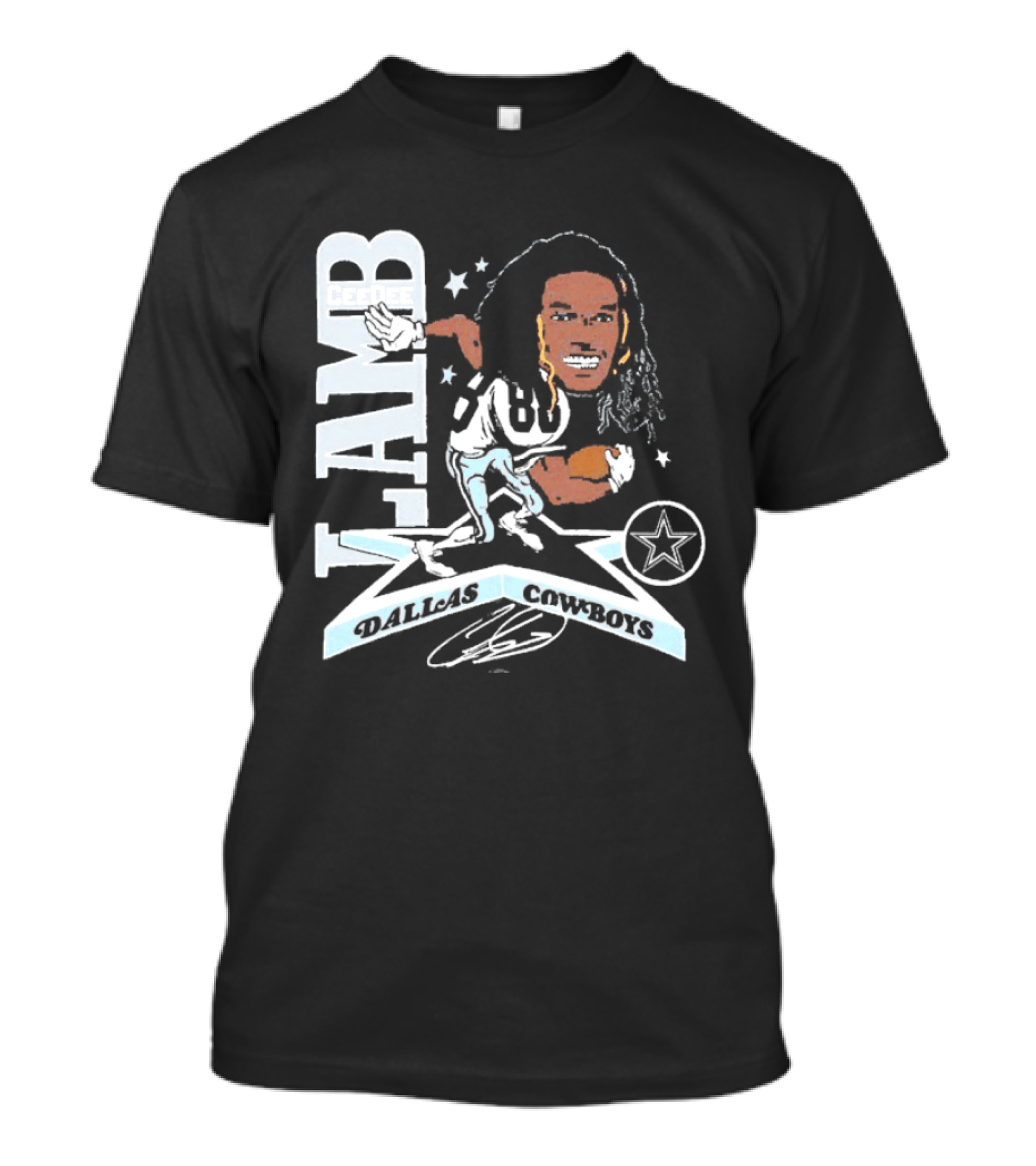 CeeDee Lamb Dallas Cowboys Star Caricature T-Shirt