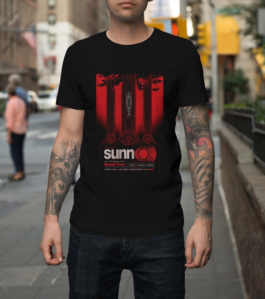 SUNN O))) Live NYC April 12 2026 Featuring David Torn T-Shirt