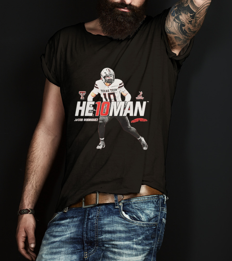 Texas Tech Red Raiders He10MAN Jacob Rodriguez Football 2025 T-Shirt