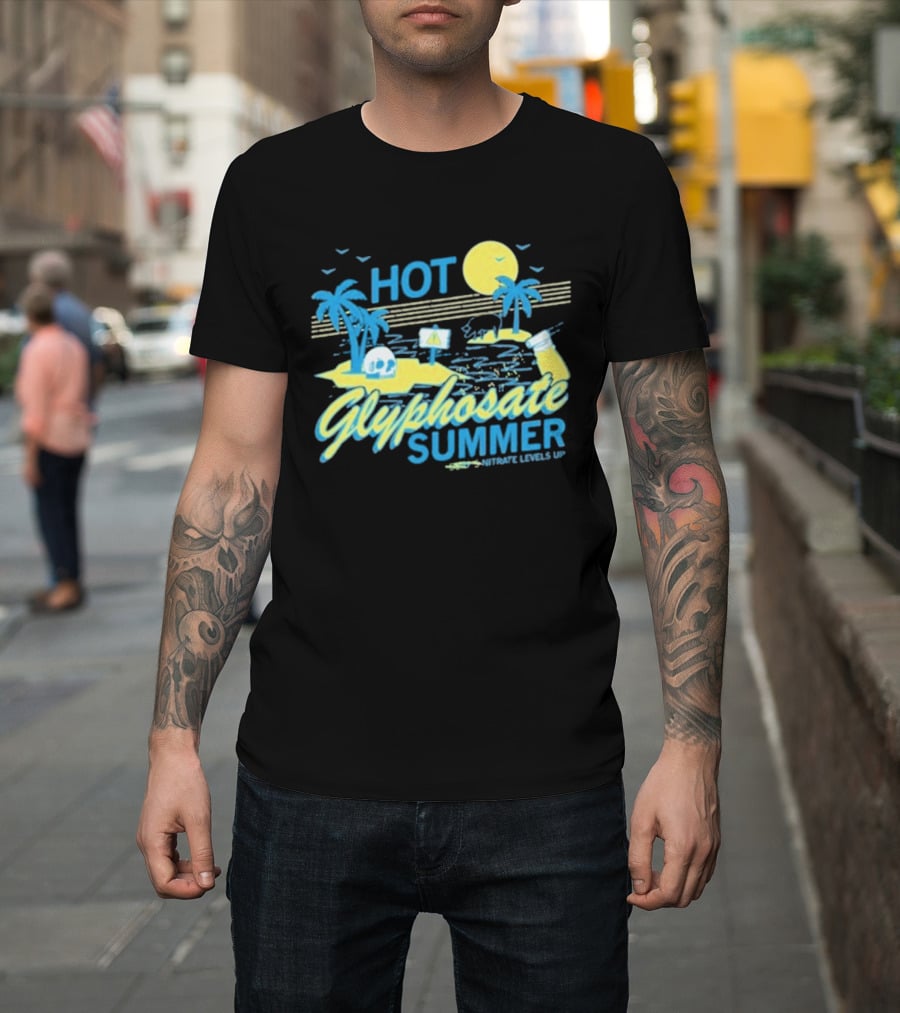 HOT Glyphosate Summer Saturate Levels Up Tropical Island Vibes T-Shirt