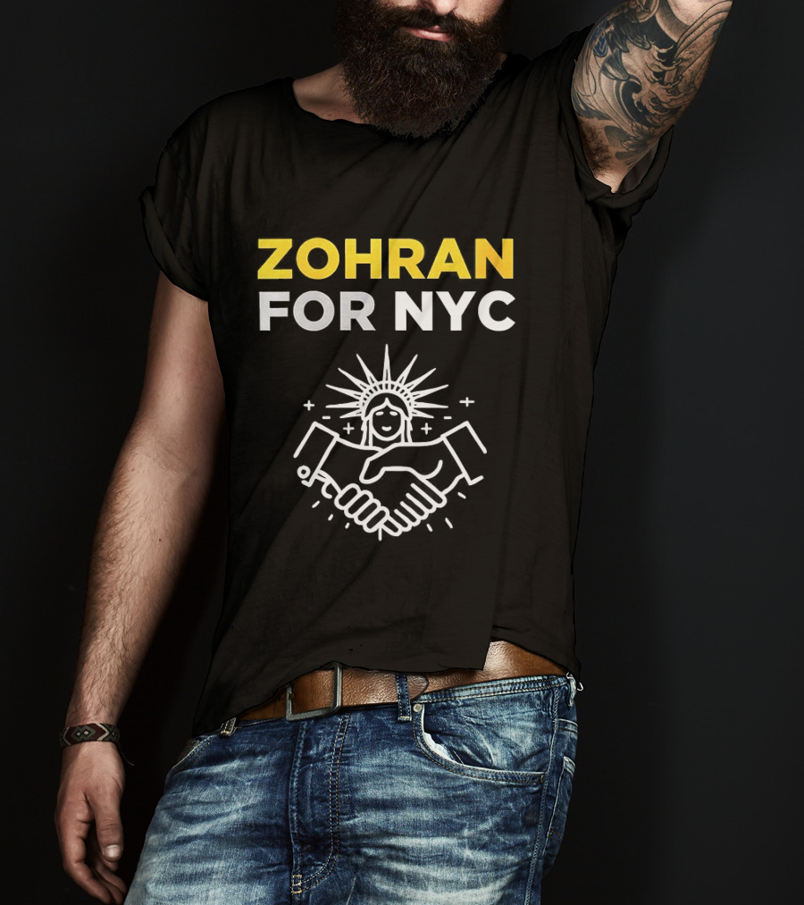 Zohran For NYC Mayor Statue Of Liberty Handshake T-Shirt