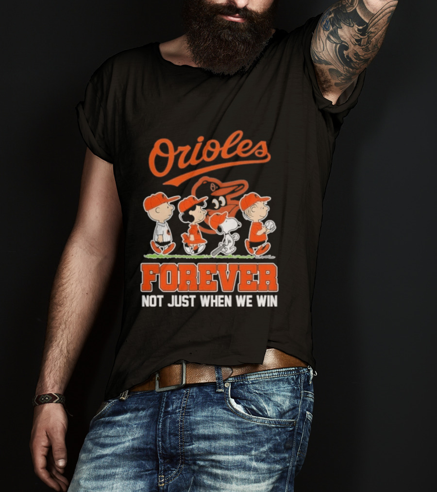 Orioles Peanuts Abbey Road Forever Not Just When We Win 2026 T-Shirt