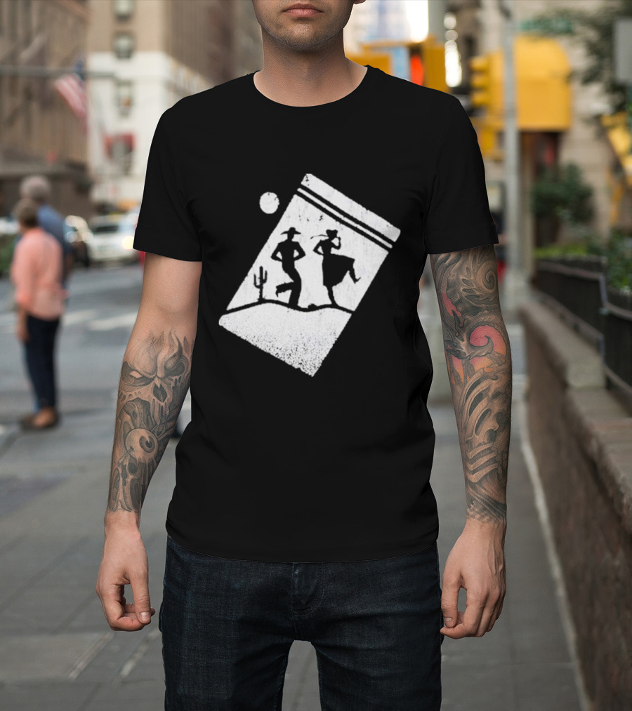 Paul Cauthen Cocaine Country Dancing Silhouette Cowboys Western T-Shirt