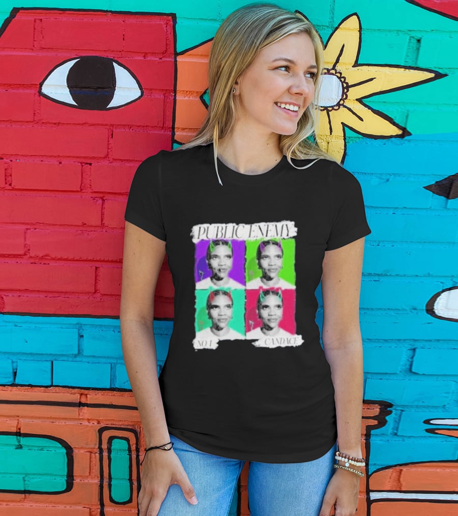 Candace Owens Public Enemy No 1 Pop Art Style Quad T-Shirt