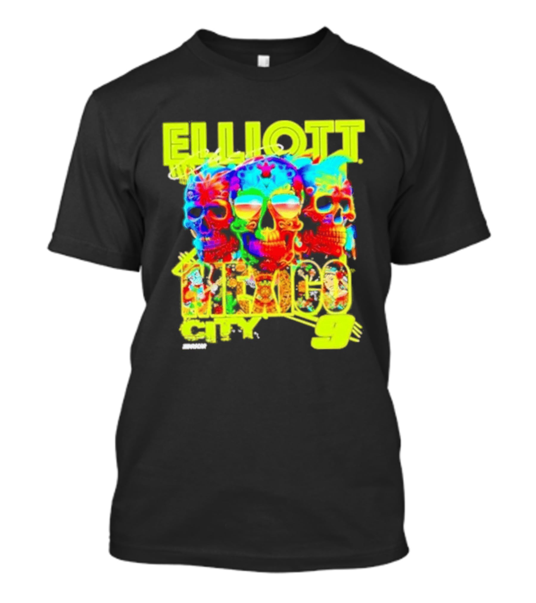 Elliott Mexico City Multicolor Skull T-Shirt