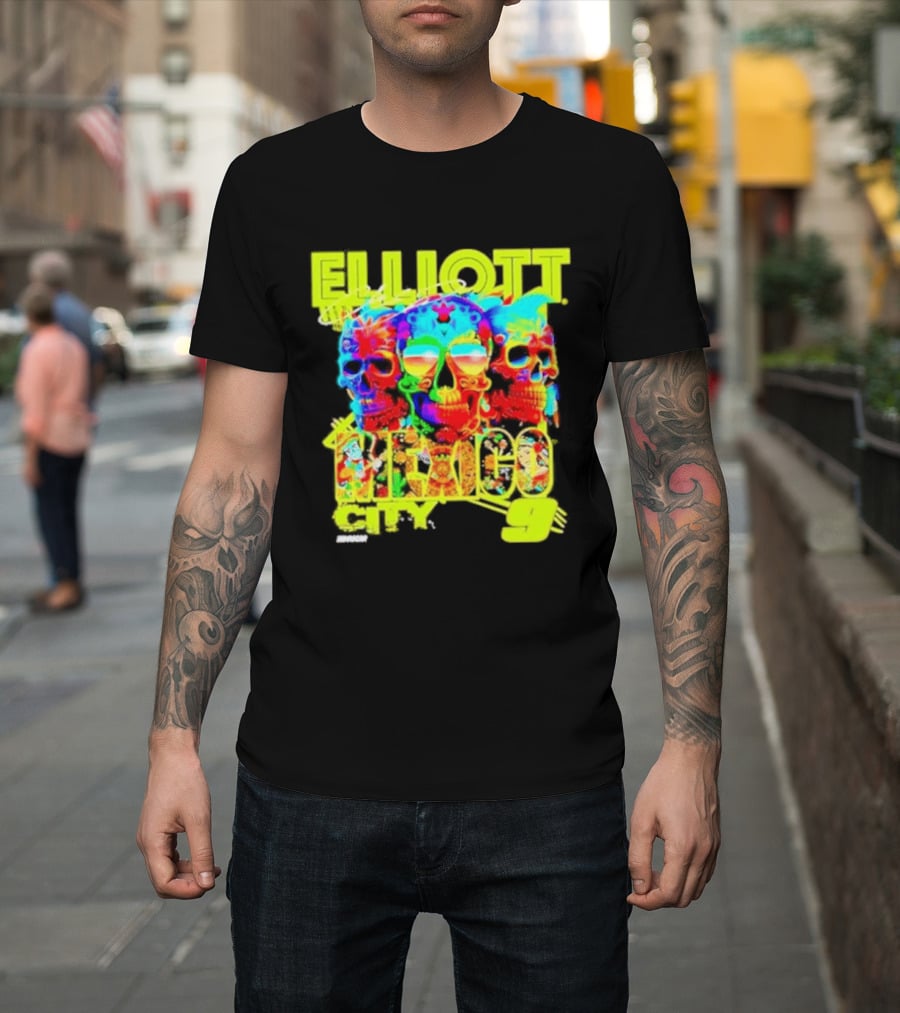 Elliott Mexico City Multicolor Skull T-Shirt