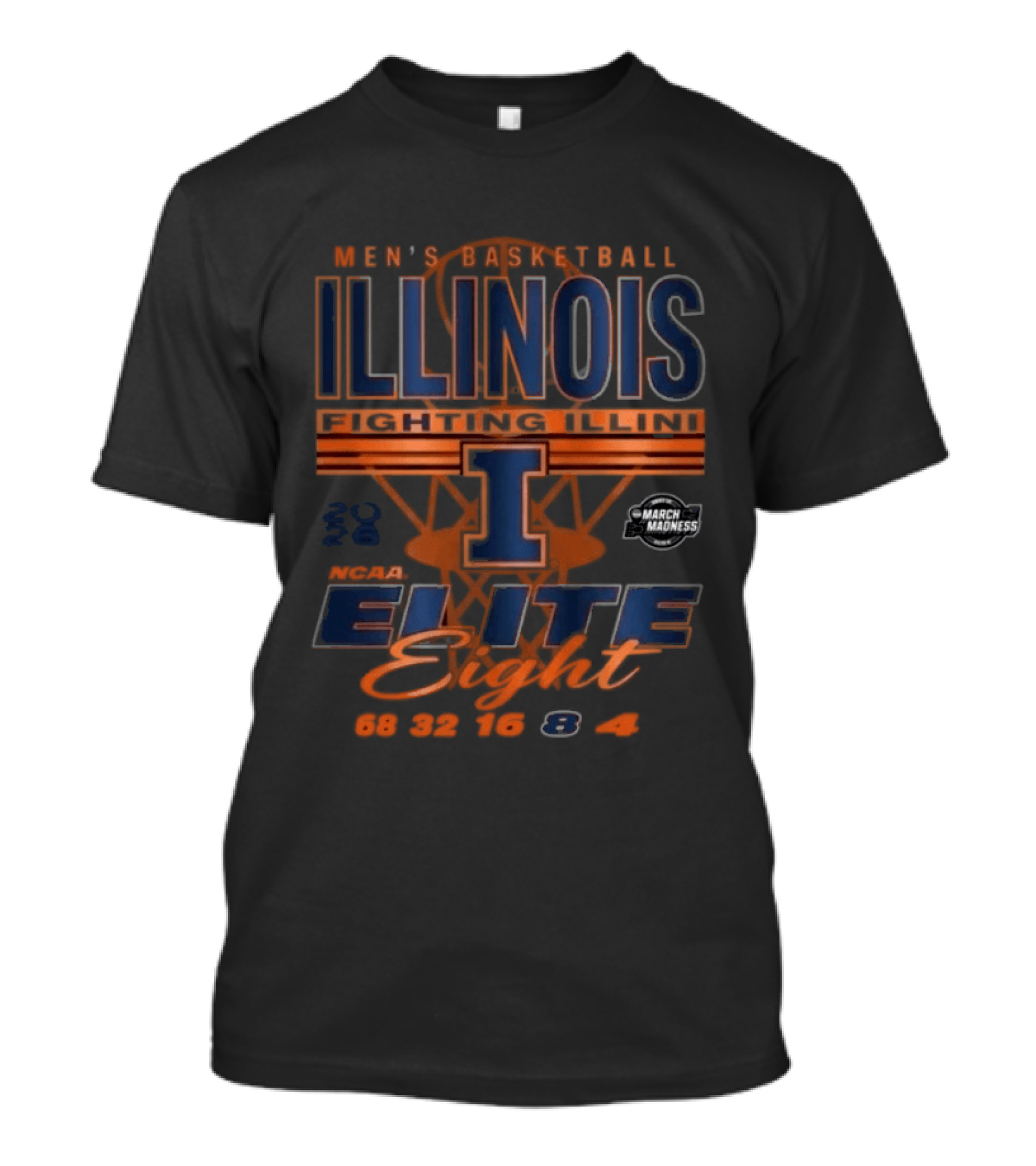 Illinois Fighting Illini 2026 NCAA Men's Basketball March Madness Elite Eight Bound T-Shirt