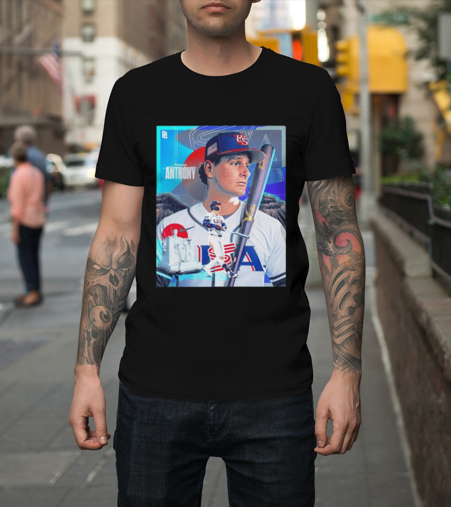 Roman Anthony USA Baseball 2026 World Baseball Classic Team Player T-Shirt