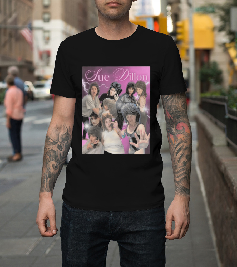 Sue Dillon Collage Vintage Aesthetic 80s Look T-Shirt