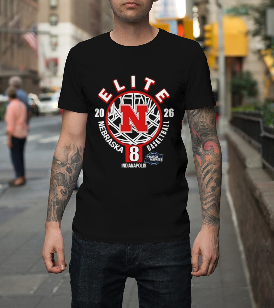 Nebraska Cornhuskers March Madness Elite Eight 2026 Basketball Indianapolis T-Shirt