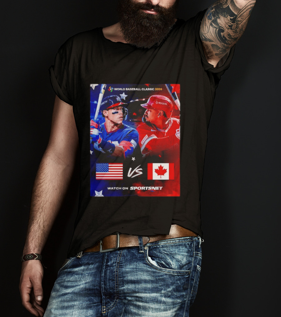 World Baseball Classic 2026 USA Vs Canada Sportsnet Event T-Shirt
