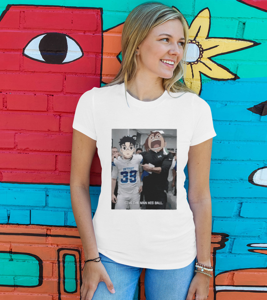 Detroit Lions Anime Give The Man His Ball T-Shirt