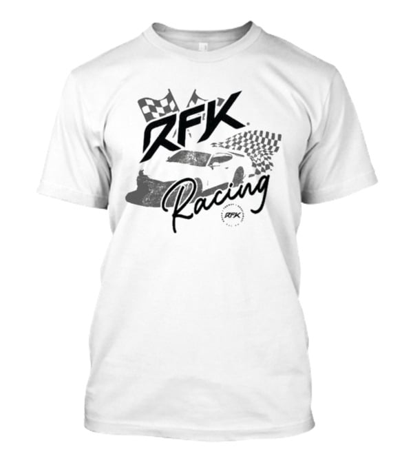 RFK Racing Tribe Co Racecar Checkered Flags T-Shirt