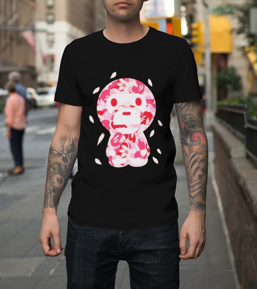 Abc Sakura Camo Baby Milo Cropped Blossom Series T-Shirt